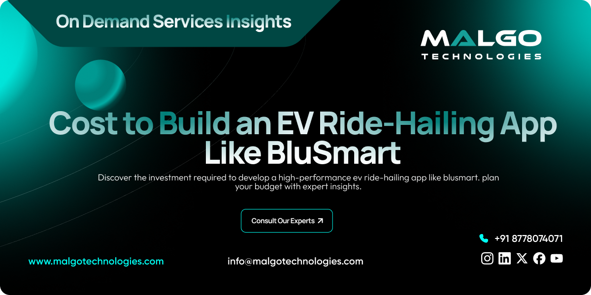 Cost to Build an EV Ride-Hailing App Like BluSmart